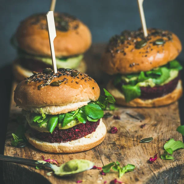 Hambúrgueres veganos saudáveis — Fotografia de Stock