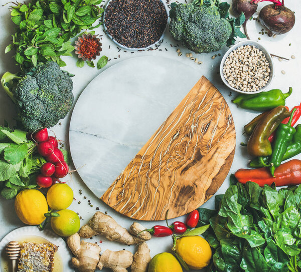 Clean eating cooking ingredients 