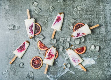Kan portakalı popsicles