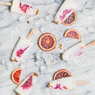 Kan portakalı popsicles