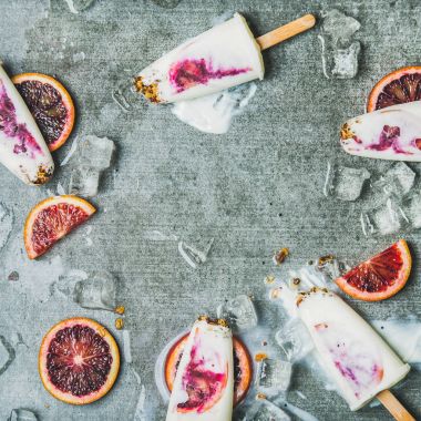 Kan portakalı popsicles