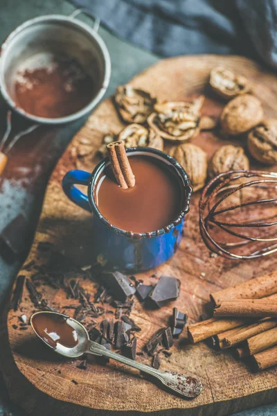 Homemade rich hot chocolate — Stock Photo, Image