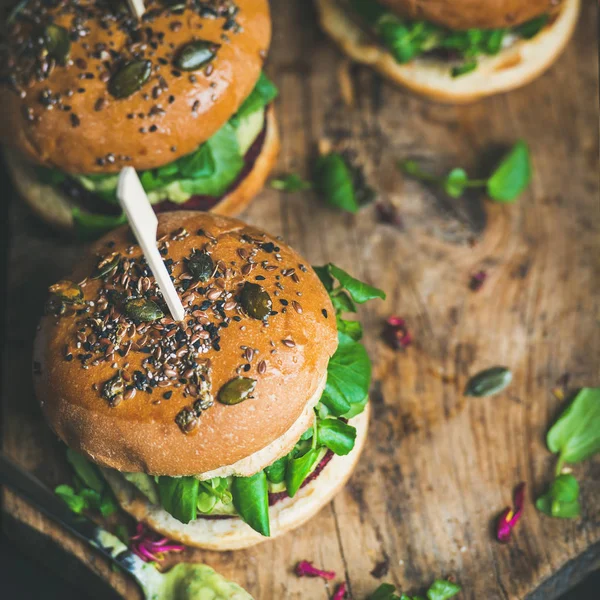 Hambúrgueres veganos saudáveis — Fotografia de Stock