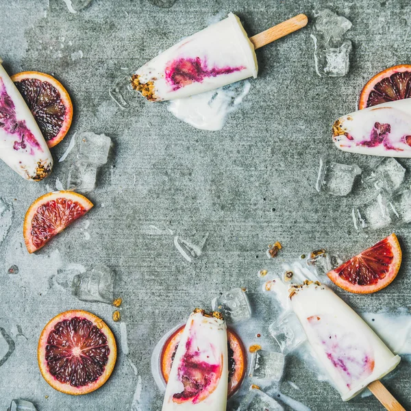 Kan portakalı popsicles