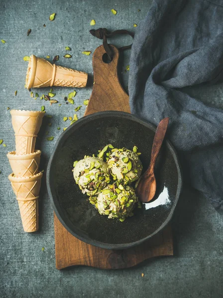 Helado de pistacho casero —  Fotos de Stock