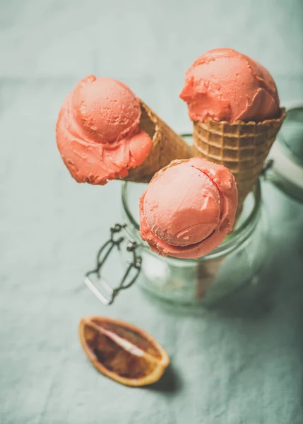 Vérnarancs fagylalt — Stock Fotó