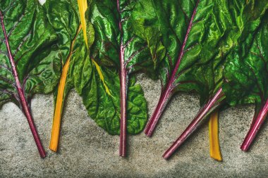 Taze yaprakları swiss Chard