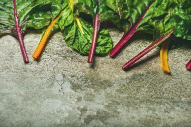 Taze yaprakları swiss Chard