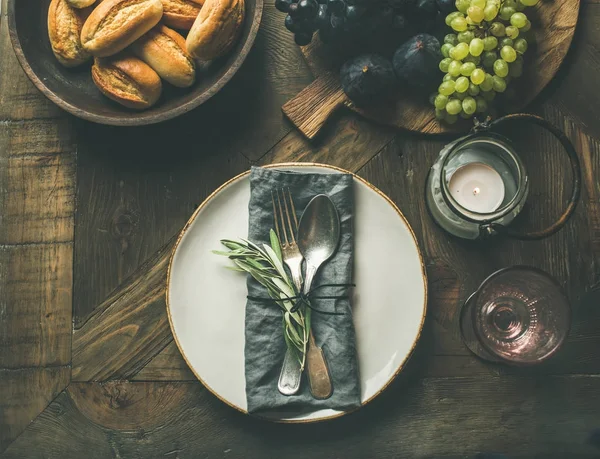 Sonbahar Tablo ayarı ile çatal bıçak takımı