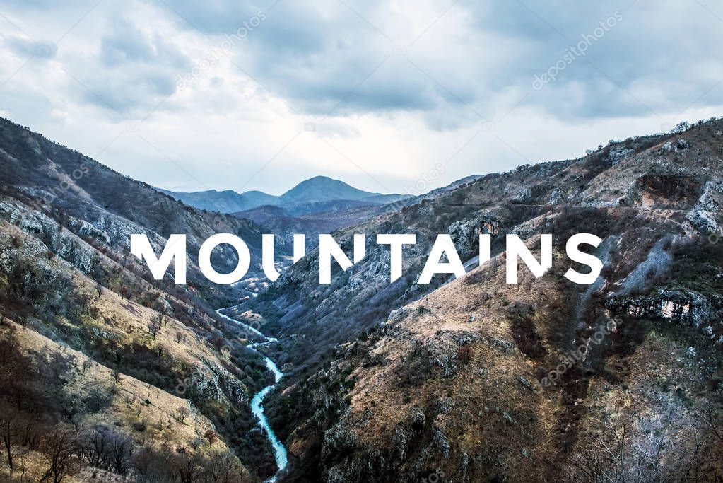 river canyon in mountains