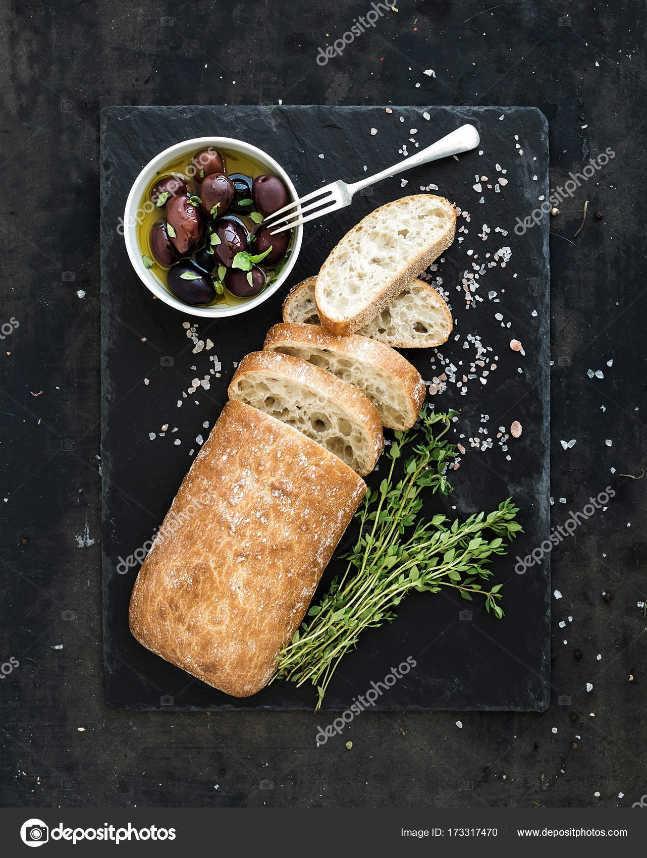 Italian ciabatta bread Stock Photo by ©sonyakamoz 173317470