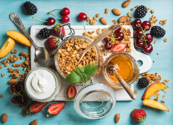 Ingredientes café da manhã saudável — Fotografia de Stock