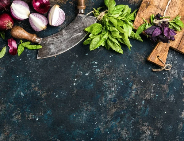 Zdravé potraviny vaření pozadí — Stock fotografie