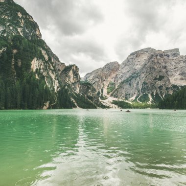 Mountain Lake in Valle di Braies