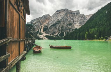 Mountain Lake in Valle di Braies