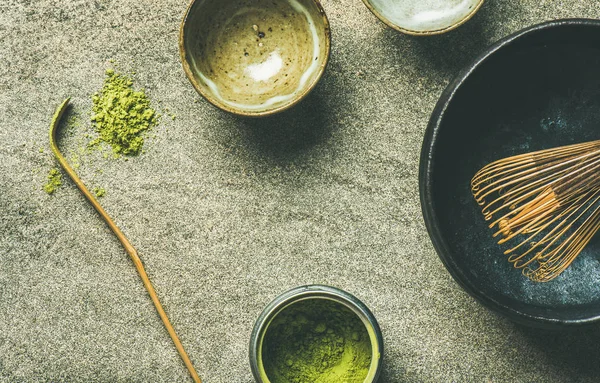 Herramientas japonesas para preparar té matcha —  Fotos de Stock