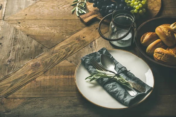 Queda de decoração de mesa de férias — Fotografia de Stock