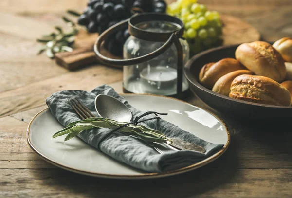 Configuração da mesa de férias queda — Fotografia de Stock