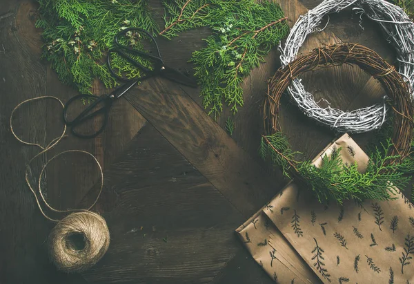 Materiais de decoração de Natal e Ano Novo — Fotografia de Stock