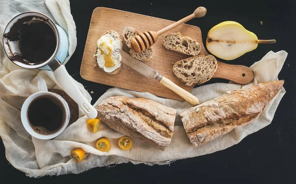 Breakfast set with coffee — Stock Photo, Image