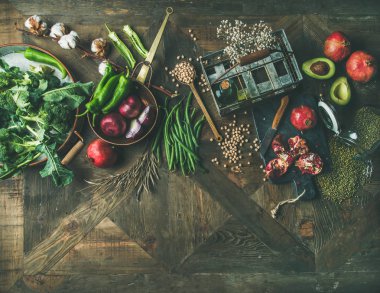 Kış vejetaryen veya vegan gıda 