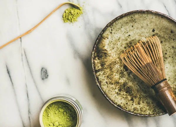 Matcha çay demleme — Stok fotoğraf