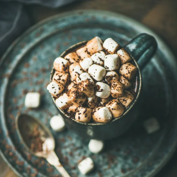 Horká čokoláda s marshmallows — Stock fotografie
