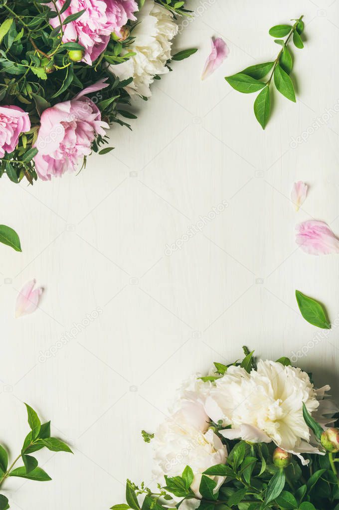 Spring floral layout with flowers