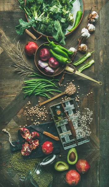 Winter Vegetarisch Voedsel Koken Ingrediënten — Stockfoto