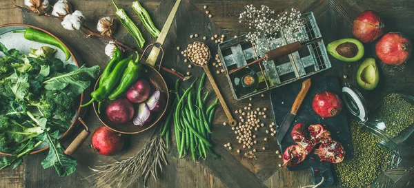 Winter Vegetarisch Veganistisch Eten Koken Ingrediënten — Stockfoto