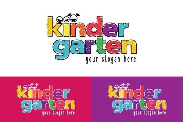 Vektör çizim. Logo anaokulu ve okul, öğrenme ve eğitim.