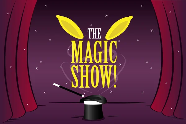 Sihir gösterisi. Vektör çizim