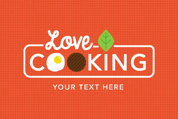 Logo pişirme seviyorum, vektör Logo şablonu