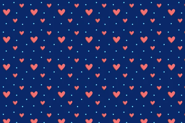 Dark Background Hearts Snow Substrate Romantic Design — Stock Photo, Image