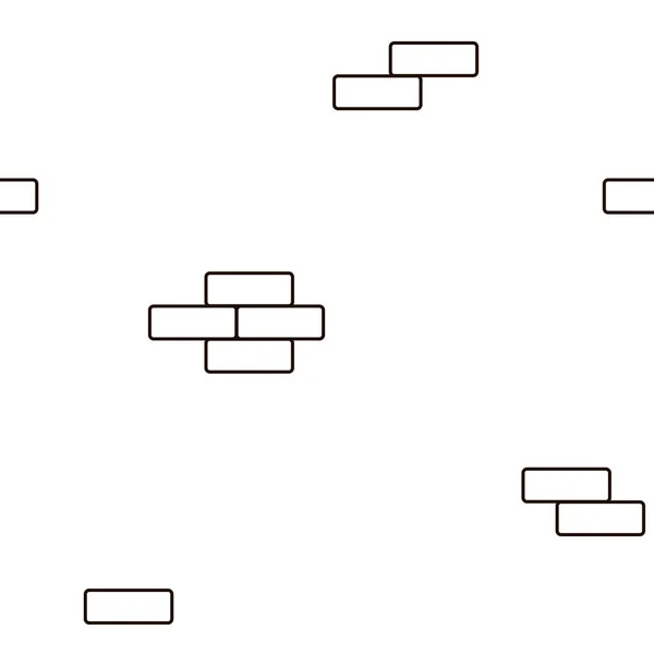 Bezešvé Cihlové Stěny Vzor Černé Bílé Pozadí Cihel Cihly Bílé — Stockový vektor