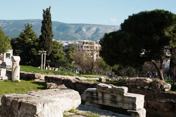 古希腊雅典卫城上的古石建筑 — 图库照片