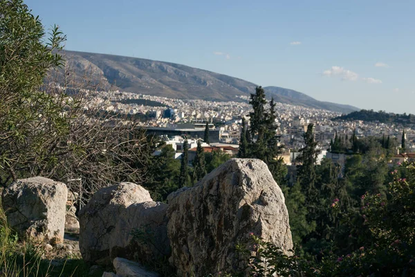 从希腊雅典卫城顶上看雅典 — 图库照片