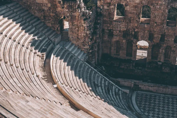 Anfiteatro Antico Sull Acropoli Atene Grecia — Foto Stock