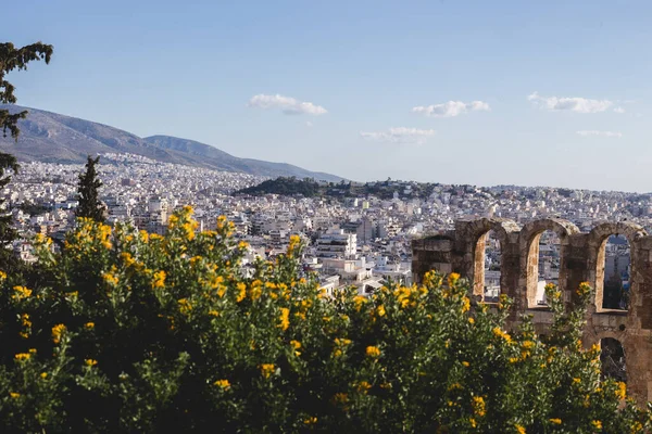 Veduta Atene Dall Alto Dell Acropoli Grecia — Foto Stock