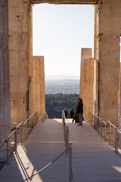 Antike Griechische Marmorsäule Athen — Stockfoto