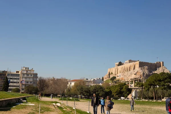 下午雅典雅典卫城的美丽景色 — 图库照片