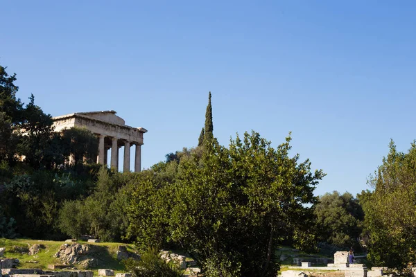 Beautiful Old Colonnade Ancient Agora Athens Greece — Stock Photo, Image