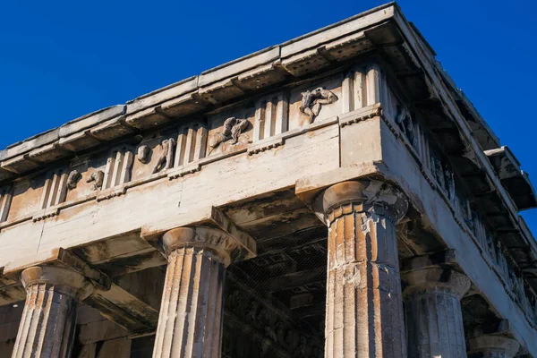 Schöne Alte Kolonnade Der Antiken Agora Von Athen Griechenland — Stockfoto