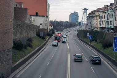 Bratislava 'daki şehir merkezindeki eski Avrupa binası