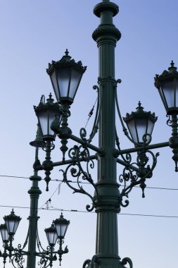 Eski Avrupa şehir sokak lambaları