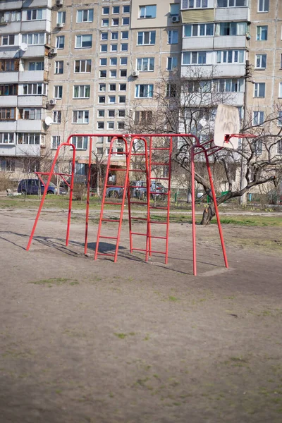 Kinderspielplatz Auf Dem Hof Kiew Der Ukraine — Stockfoto