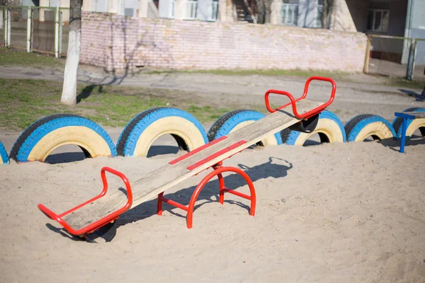 Aire Jeux Pour Enfants Dans Cour Kiev Ukraine — Photo