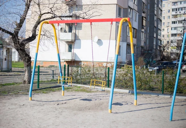 Kinderspielplatz Auf Dem Hof Kiew Der Ukraine — Stockfoto