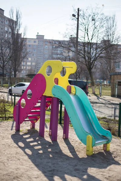 Plac Zabaw Dla Dzieci Stoczni Kijowie Ukrainie — Zdjęcie stockowe