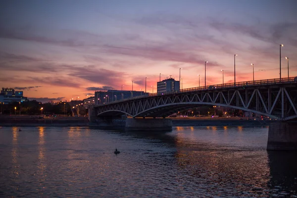 Vista Ciudad Vieja Budapest Atardecer — Foto de Stock